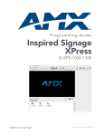 AMX DESIGN XPRESS-PROFESSIONAL V 1.1 - PROGRAMMER GUIDE Specifications