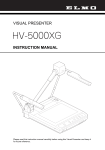 Elmo HV-5000XG Instruction manual