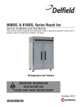 Delfield 6025XL-SH Installation manual