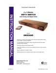 Cable Electronics SW204HD Instruction manual