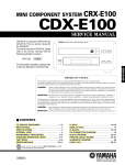 Yamaha CDX-E100 Service manual