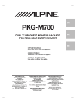 Alpine PKG-M780 - Two LCD Monitors Owner`s manual