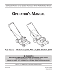 Yard Machines 140 Operator`s manual