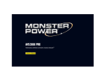 Monster Power PROAVS2000 Owner`s manual