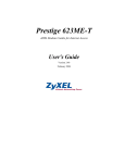 ZyXEL Communications Prestige 623ME-T User`s guide