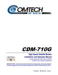 Comtech EF Data CDM-710G Product specifications