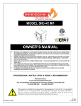 Enerzone BIO-45 MF Owner`s manual