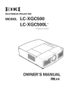 Eiki LC-XGC500 Owner`s manual