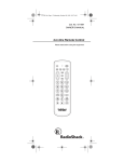 Radio Shack 4-IN-1 REMOTE CONTROL Owner`s manual