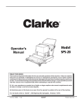 Clarke ALTO SPS-28 Operator`s manual
