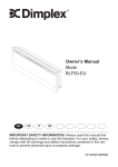 Dimplex BLF50 Owner`s manual