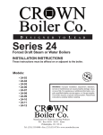 Crown Boiler 24-06 Operating instructions