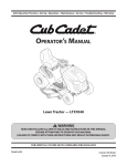 Cub Cadet LT1040 Operator`s manual