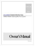 Chloride CP3150 Series Specifications