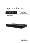 Episode EA-AMP-12D-45A Installation manual