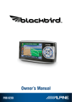 Alpine Blackbird PMD-B10 Owner`s manual