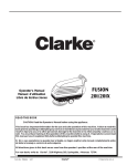 Clarke Fusion 201 Operator`s manual