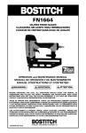 Bostitch FN1664 Specifications