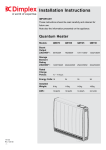 Dimplex QM100 Operating instructions