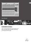 Behringer EURODESK SX4882 User manual