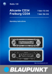 Blaupunkt Alicante CD34 Operating instructions