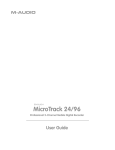 M-Audio MicroTrack 24/96 User guide