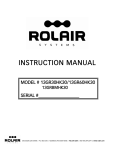 Rolair PORTABLE AIR COMPRESSOR Instruction manual