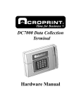Acroprint Data Collection Terminal DC7000 Hardware manual