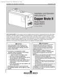 Bradford White BWCV Operating instructions