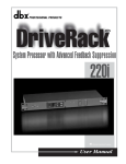dbx DriveRack 220i User manual