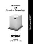 Econar GeoSource 2000 Operating instructions