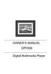 Audiovox DPF808 - Digital Photo Frame Owner`s manual