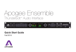 Apogee ensemble User`s guide