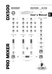 Behringer DX500 User`s manual
