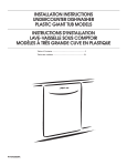 installation instructions undercounter dishwasher