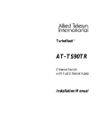 Allied Telesyn International Corp TurboStack AT-S6 Installation manual