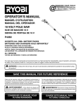 Ryobi P4360 Operator`s manual