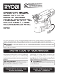 Ryobi SSP050 Operator`s manual