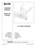 Agri-Fab LST42C Owner`s manual