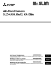 Mitsubishi Electric KA12 Installation manual