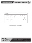 Atlas AA60 Owner`s manual
