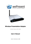 WePresent WP-820 User`s manual