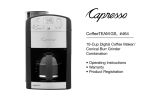 Capresso CoffeeTEAM GS 464 Operating instructions