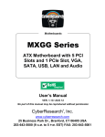 CyberResearch MXGG Series User`s manual