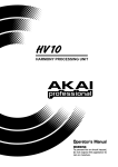 Akai HV 10 Operator`s manual