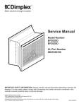 Dimplex BF392SD Service manual
