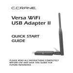 C. Crane Versa WiFi USB Adapter II User manual
