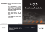 Avital 4118L Instruction manual