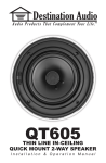 Destination Audio QT605 Specifications