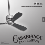 Casablanca Tribeca Installation manual